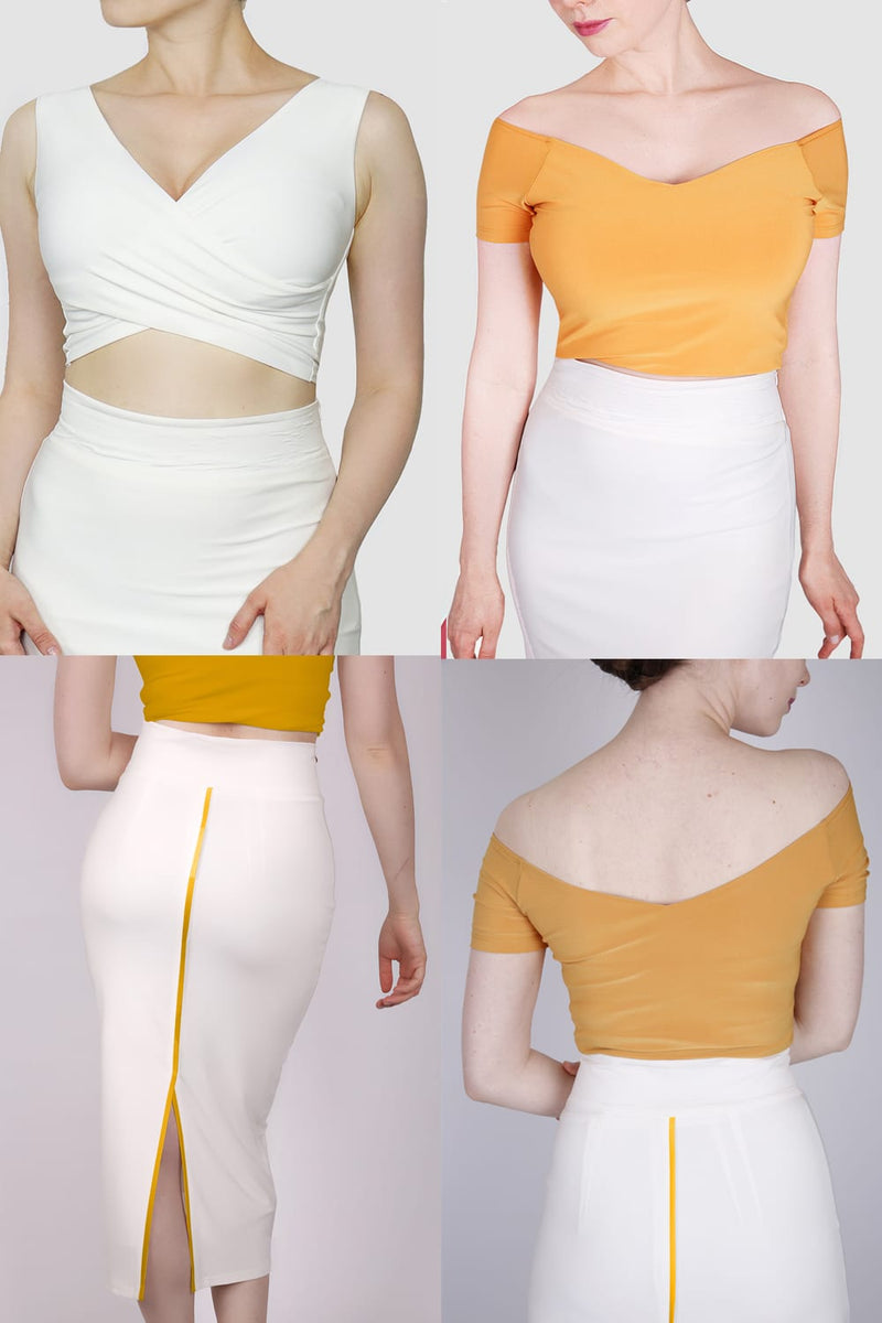TOUCHLINE TRIO #8 / MUSTARD No.2 Top & No.3 Top & No.1 Skirt ...
